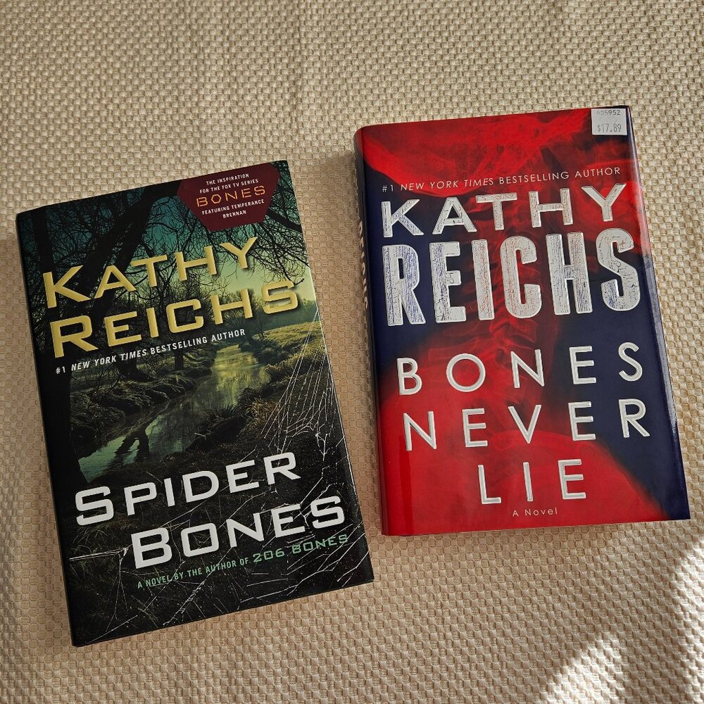 Kathy Reichs - Spider Bones & Bones Never Lie - Harcover - Bundle of 2 Books